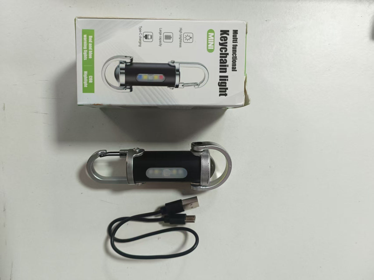 Portable Rechargeable Keychain Flashlight Multi-function